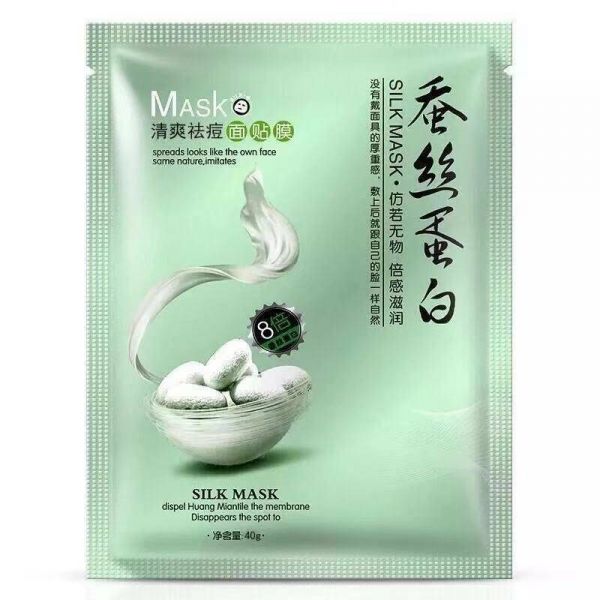 SOS face mask against acne with silk proteins One Spring